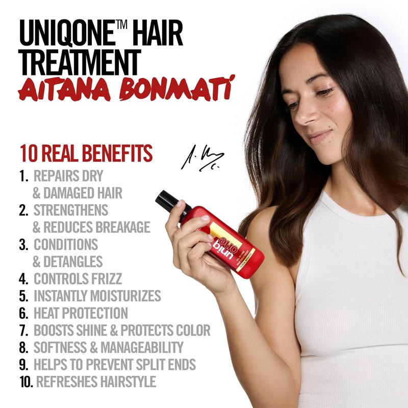 REVLON PROFESSIONAL UniqOne Moisturizing Leave-In Treatment, Repair For Damaged Hair, Classic Fragrance, 5.1 Fl Oz/150 ml (Pack of 1)