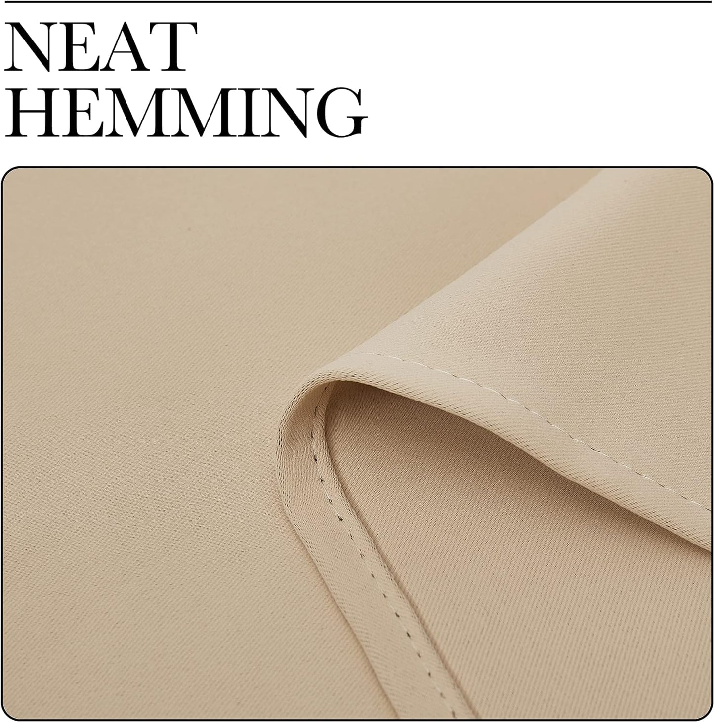 NICETOWN Thermal Insulated Eyelet Top Room Darkening Curtains - 2 Panels, W42 x L84 inches, Biscotti Beige