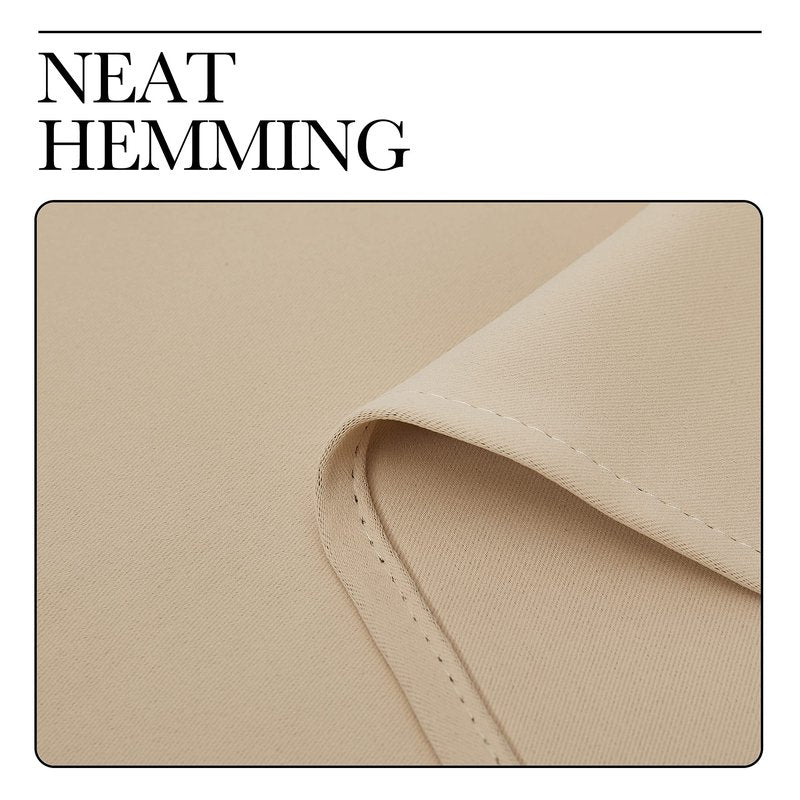 NICETOWN Room Darkening Curtain Panels for Cafe, Thermal Insulated Grommet Room Darkening Draperies/Drapes for Window (Biscotti Beige, 2 Panels, W42 x L68 -inch)