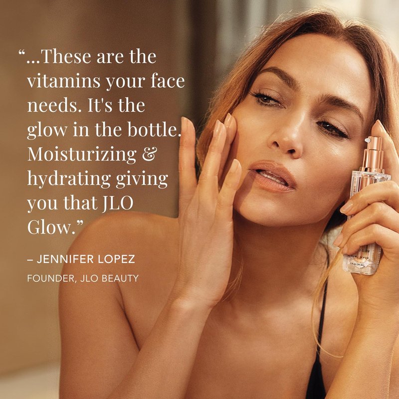 JLO BEAUTY Brightening Face Serum, Hydrating & Firming Facial Serum with Niacinamide, Squalane & Antioxidants, Lightweight Daily Skin Care for Women, That JLO Glow, 1.5 Oz