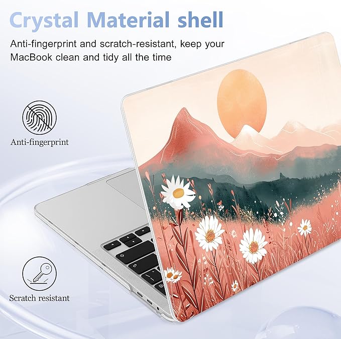 Lepeoac for MacBook Pro 16 inch Case 2019 2020 Release Model A2141, Plastic Hard Shell Cover with Keyboard Cover & Screen Protector for MacBook Pro 16 inch with Touch Bar & Touch ID, Mountains