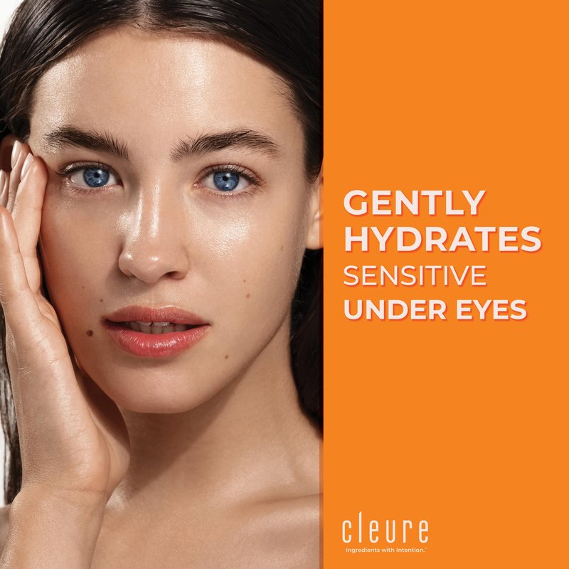 Cleure Anti Aging Eye Gel - Gentle Daily Hydrating Eye Serum for Sensitive, Dry Skin - Fragrance Free (1 fl oz, Pack of 1)