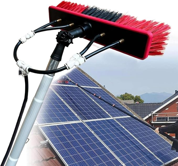 7m Rod/50cm Brush, Telescopic Window Cleaner, Window Cleaning Pole, Water Fed Telescopic Brush, Window Cleaner Kit, Extendable Solar Panel Washing Equipment Cleaning Conserva