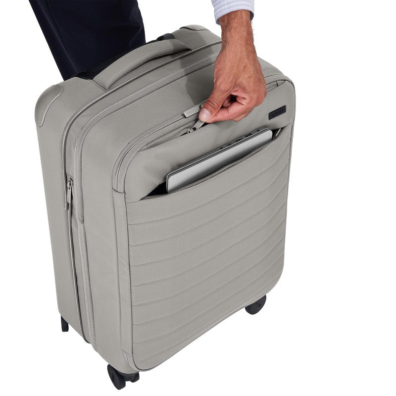 Away Bigger Carry-On Luggage - 23-Inch Lightweight, Expandable Softside Suitcase with 360° Spinner Wheels, Interior Compression System, TSA-Accepted Lock - Cloud Gray