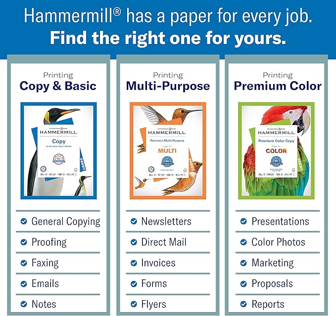 Hammermill Printer Paper, 20 lb Copy Paper, 11 x 17 - 1 Pallet, 40 Cases (100,000 Sheets) - 92 Bright, Made in the USA