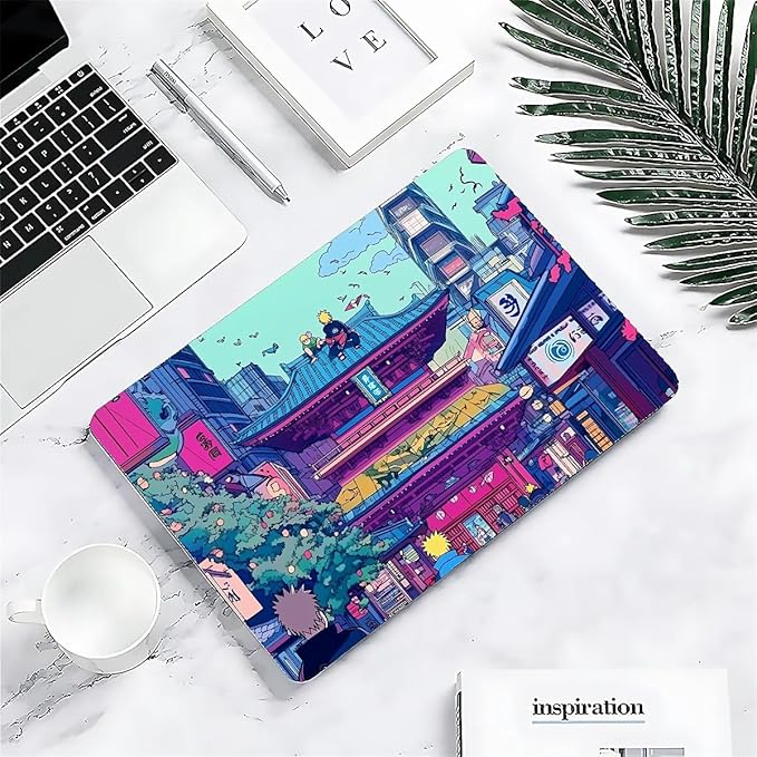COTAIL Compatible with MacBook Air 13.3 13.6 Inch Case 2022 2021 2020 2019 Plastic Hard Shell Case Cover,13.3 Pro(A1706/A1708/A1989/A2159/A2289/A2338), Traditional Japanese Architecture