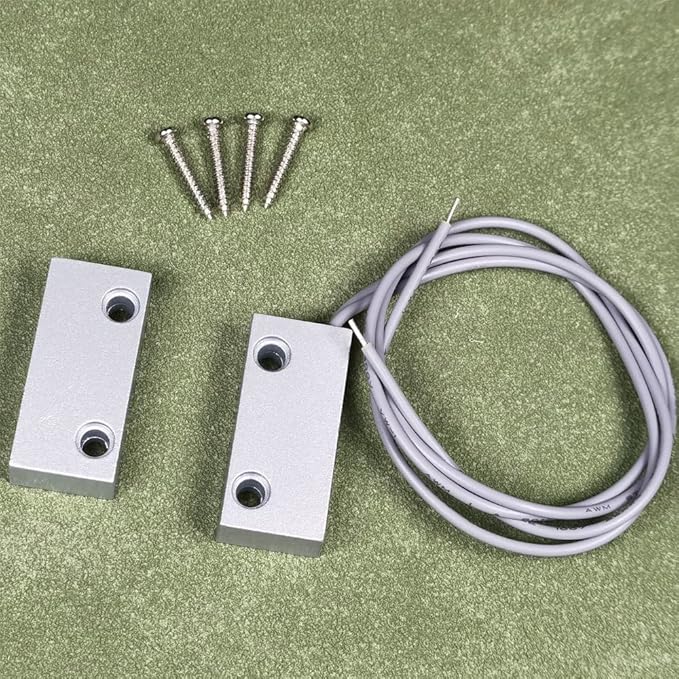 Gebildet Home Security Wired Rolling Door Contact 0~100V/0.5Amp Magnetic Reed Switch MC-51 Alarm Sensor Magnetic Switch with 2 Wires for N.C. Applications