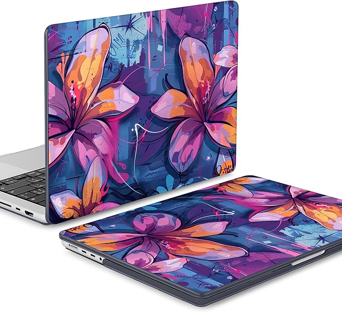 Mektron Case for 2026 M5 MacBook Pro 16 inch A3429 A3428 M4 A3403 A3186 M3 A2991 M2 A2780 M1 A2485 (2021-2025) Pro/Max with Liquid Retina XDR, Hard Shell Plastic Laptop Cover, Graffiti Flower