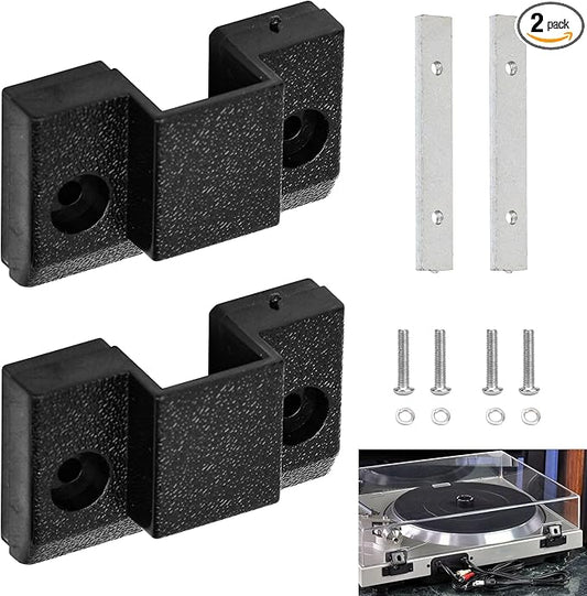 2 Pack Dust Cover Hinge Set Replacement Part for Turntables SL 1200 MKII / 1210 MKII, 1200M3D, MK2, MK3, MK4, M5G, SFUMM02N04, with Screws and Backing Plate