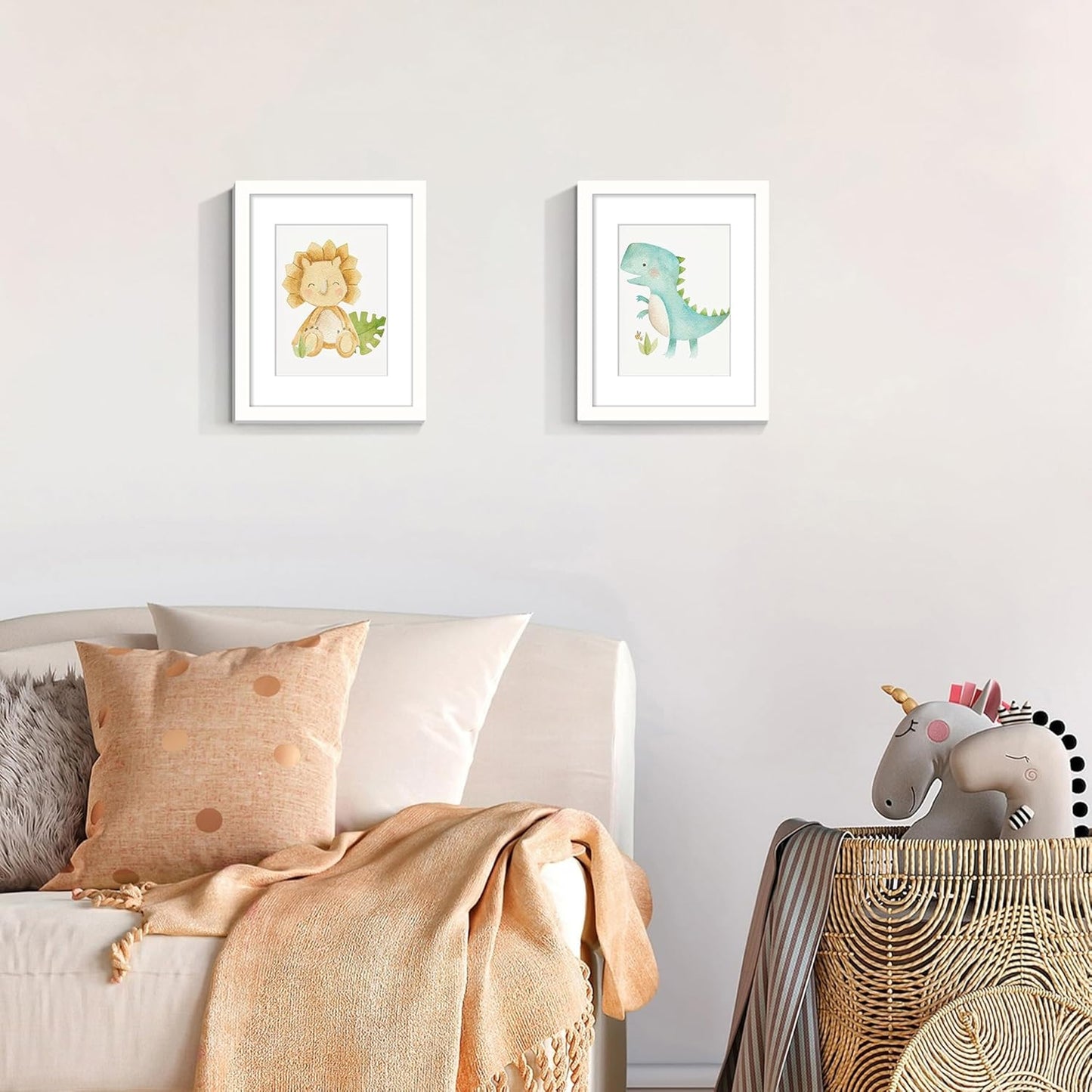Upsimples Picture Frame - 8.5 x 11 Inch Display for 6x8 Photos with Mat | Elegant White, 1 Pack