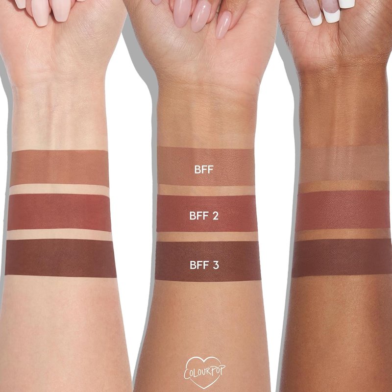ColourPop Lippie Lip Pencil Kit - High-Pigment, Long-Lasting Lip Liners | 3 Shades Included: BFF, BFF 2 & BFF 3