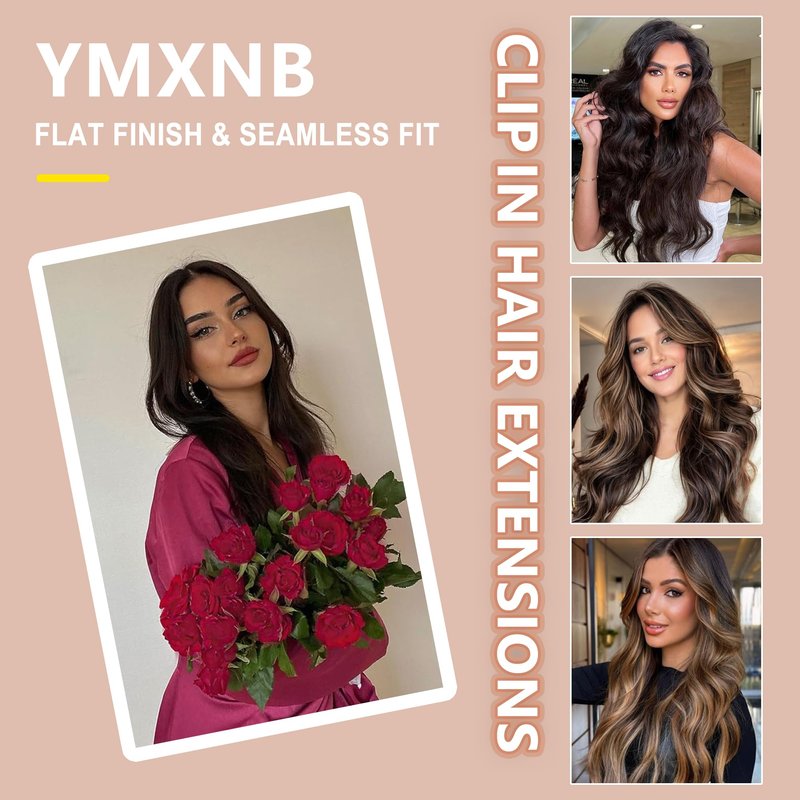 Clip In Hair Extensions Real Human Hair 12Inch 120g 100% Remy Human Hair Extensions Clip Ins Invisible Seamless Straight Human Hair Clip In Extensions 7pcs Double Weft #4/27