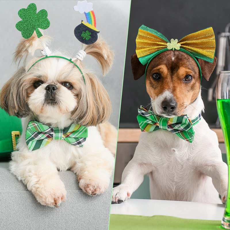 Yinder 24 Pieces St. Patrick's Day Head Boppers Headband Irish Accessories Clover Headband Bulk Shamrock Headpiece Green Headwear Gifts for Women Men Party Favors