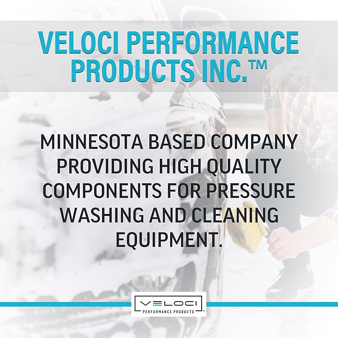 Veloci Performance HydroJet Pressure Washer Surface Cleaner Attachment with Gun for Driveways, Concrete, Patios, Commercial-Grade, 22.2002, 24â