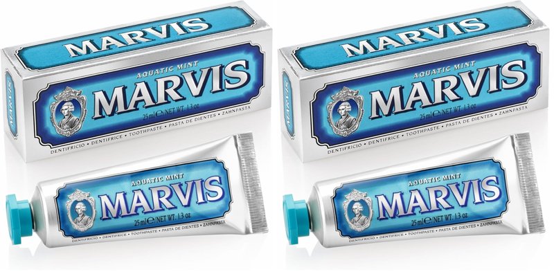 Marvis Aquatic Mint Toothpaste, 1.3 oz (Pack of 2)