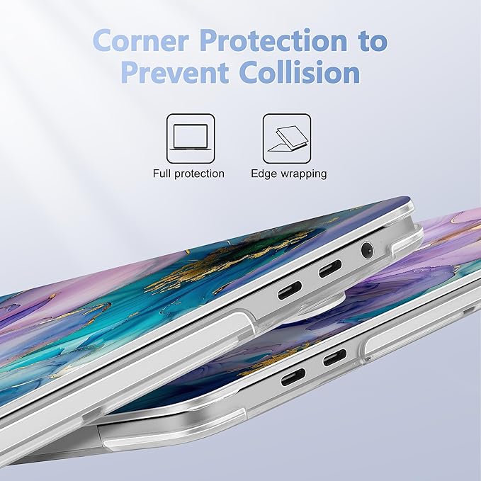 Lepeoac for MacBook Pro 16 inch Case 2019 2020 Release Model A2141, Plastic Hard Shell Cover with Keyboard cover & Screen Protector for MacBook Pro 16 inch with Touch Bar & Touch ID, Fluid Art Flowers