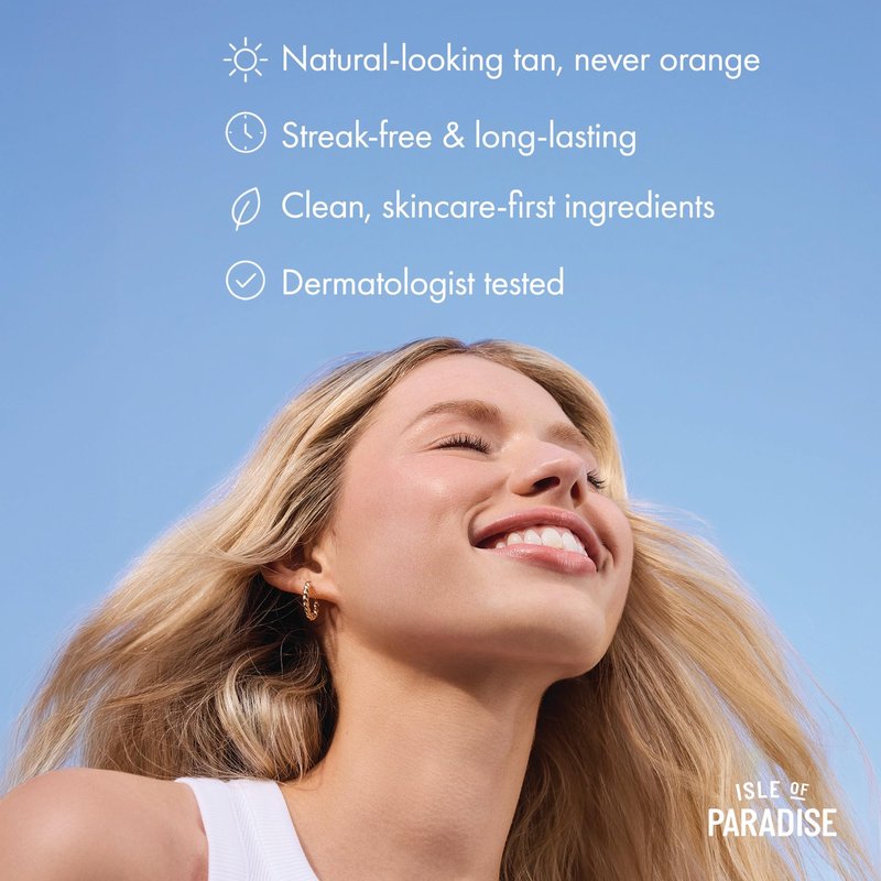 Isle of Paradise Tinted Self Tanning Mousse- Light, Streak-Free Self Tanner, Natural-Looking & Lasts Up to 7 Days, Vegan & Cruelty Free Sunless Tanning Foam Mousse, 6.76 fl oz.