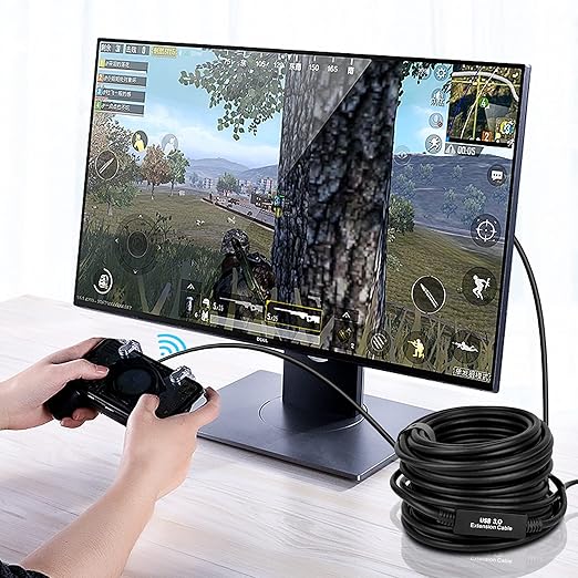 S.H.Y SPRUCES 50FT USB 3.0 Active Extension Cable, USB Extension Cord A/M to A/F (15M) for USB HUB,Webcam,Xbox,Oculus Quest 2/3 VR,PS4,Printer,External Hard Disk