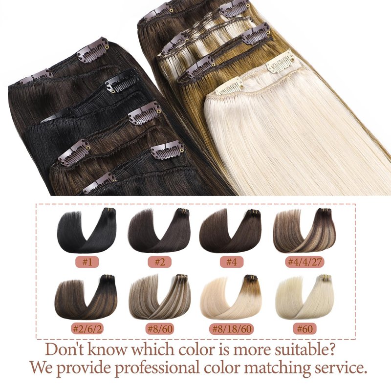 Clip in Hair Extension Real Human Hair Balayage Clip in Extensions for Women 80g/5pcs Balayage Chocolate Brown to Caramel Blonde Human Hair Extensions Clip ins 14 Inch Gift