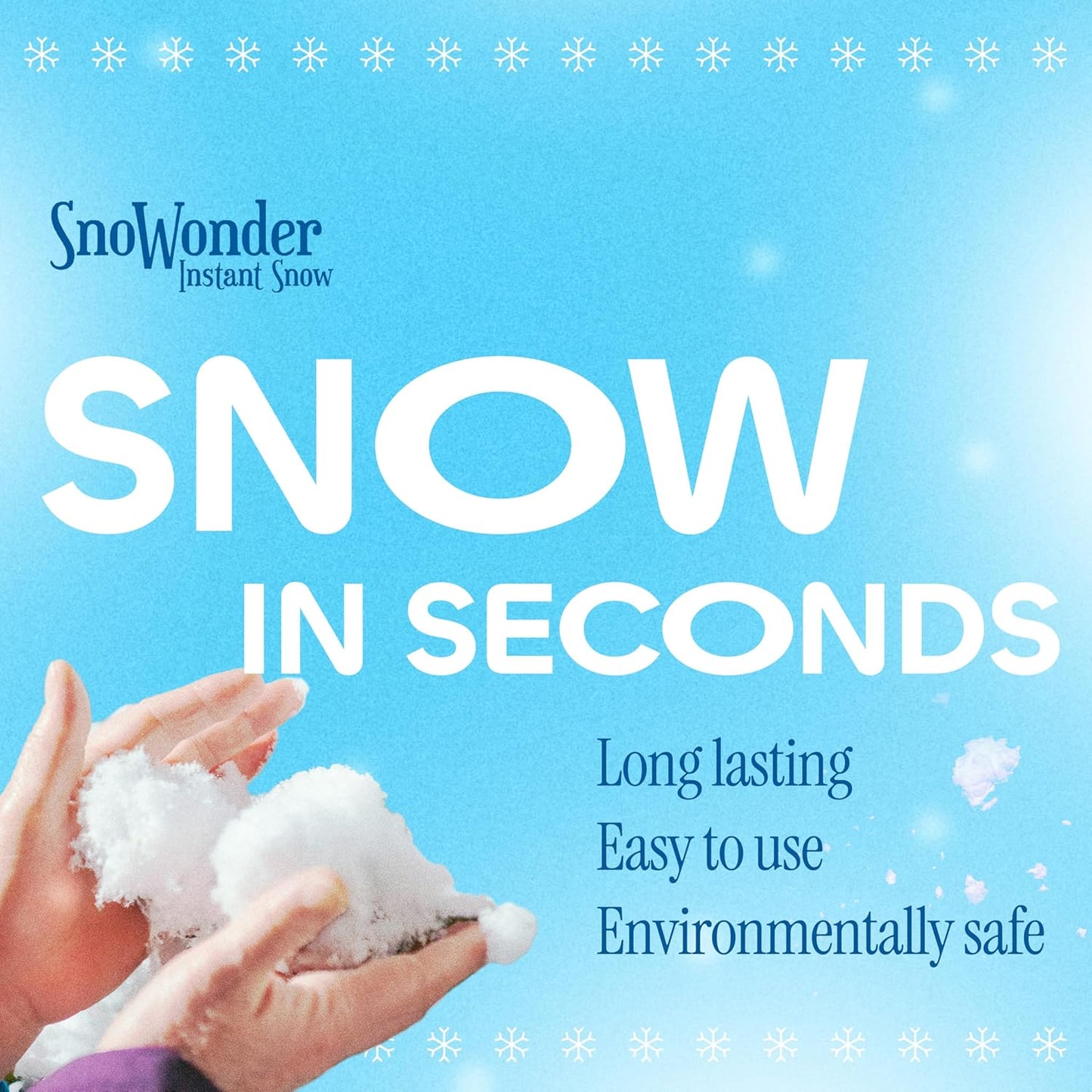 SnoWonder Instant Snow | Create 25 Gallons of Realistic Fake Snow for Winter Fun & Cloud Slime