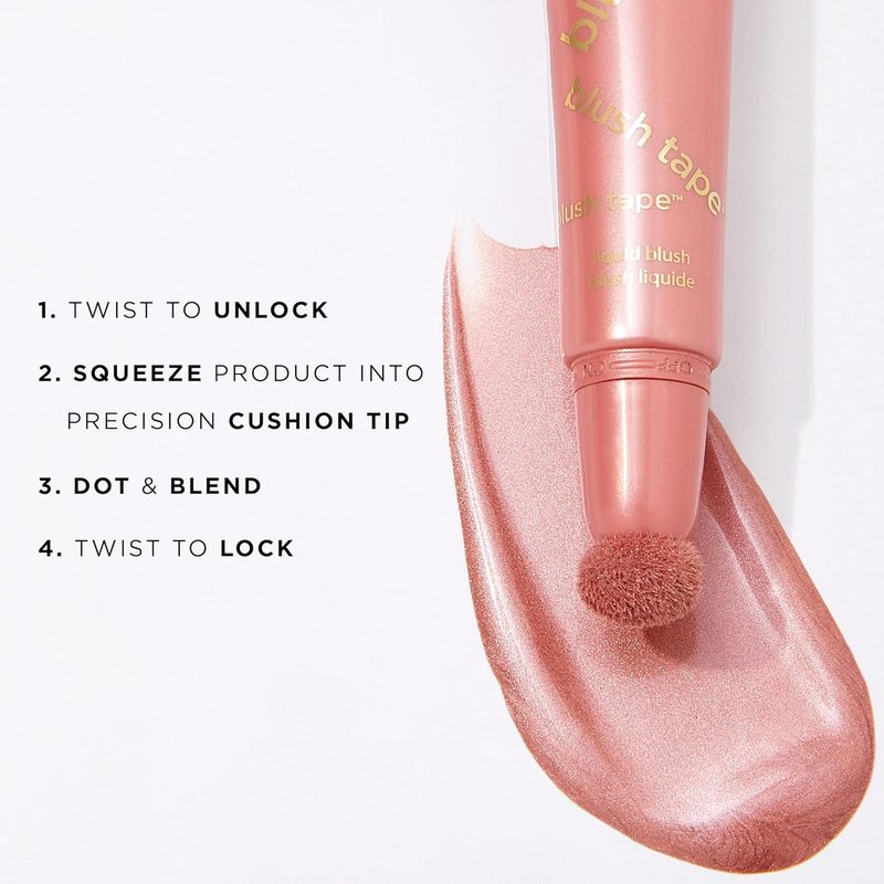 Tarte Blush Tape Liquid Blush - Buildable Cream Cheek Makeup for Radiant Glow | Lightweight, Vegan, Cruelty-Free