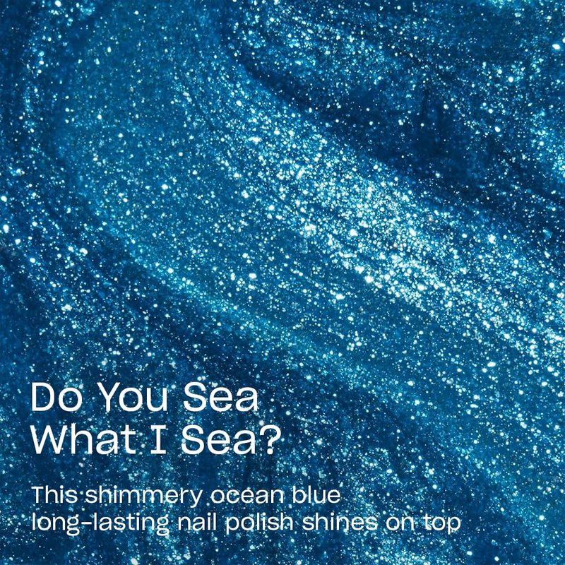 OPI Infinite Shine Do You Sea What I Sea? | Opaque Bright Blue Shimmer Long Wear Gel Like Nail Polish | Vegan, Long Lasting, Streak Free