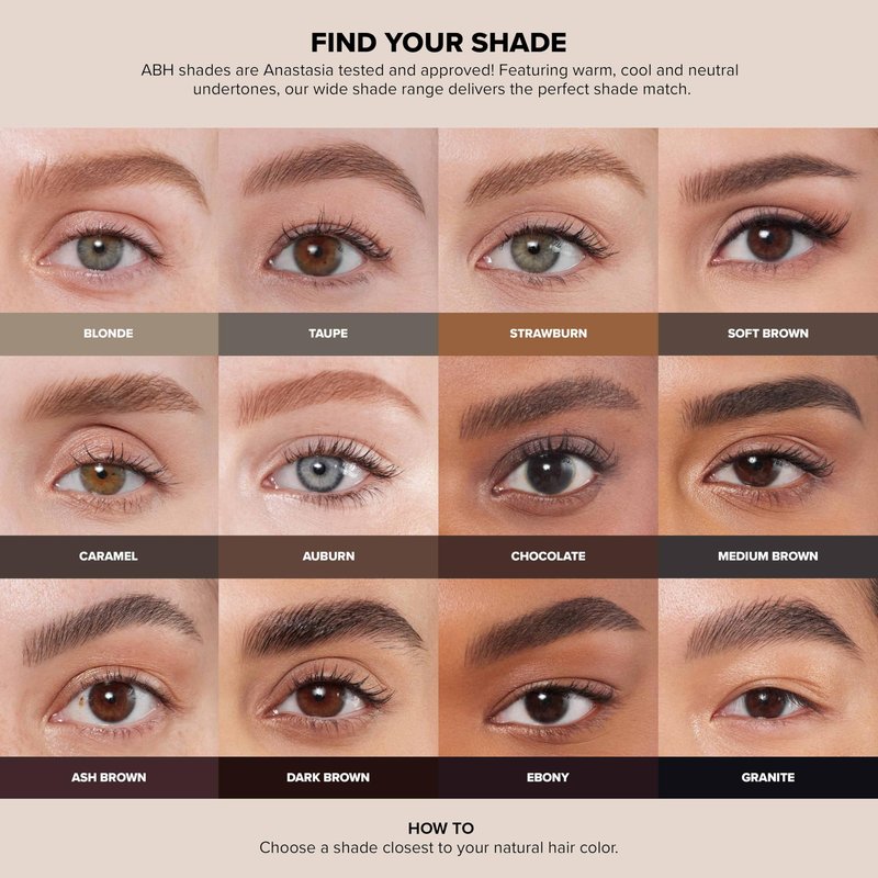 Anastasia Beverly Hills Brow Wiz - Ultra-Slim Retractable Eyebrow Pencil for Hair-Like Strokes, Natural Precision Definition, Longwear Waterproof Smudge-Proof for Filling & Shaping Brows - Granite