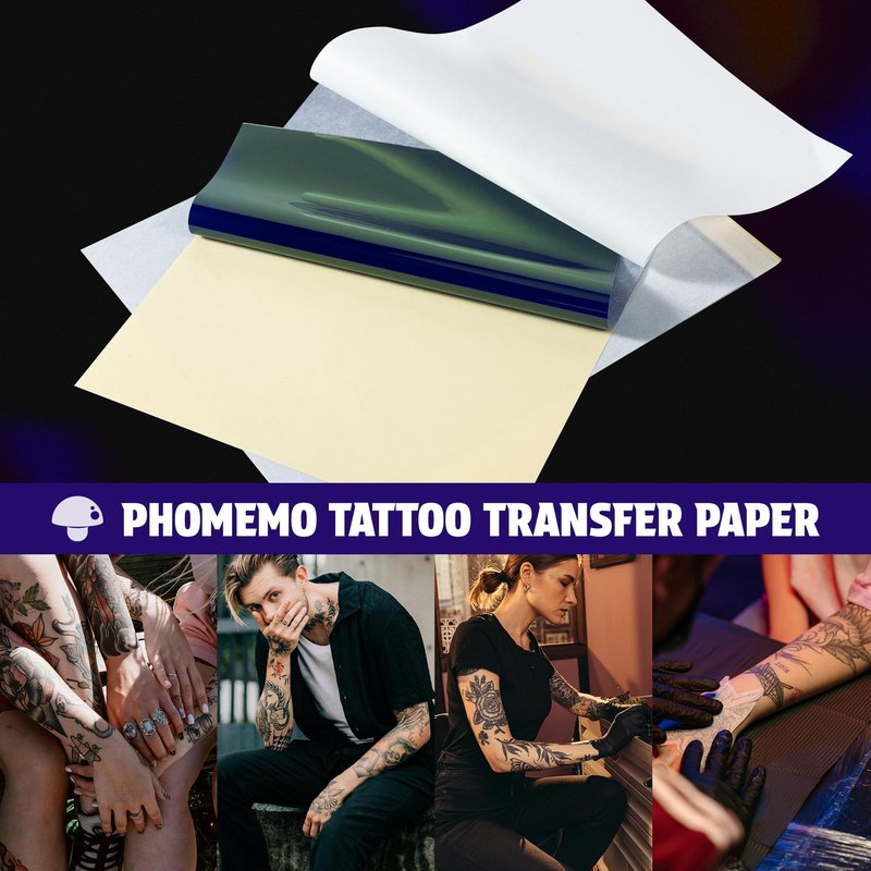 Phomemo Tattoo Transfer Paper 8.5" X 11" - 100 Sheets of Stencil Paper, Tattoo Transfer Kit - for Tattoo Artists and Enthusiasts, Compatible with TP81, Itari A886, TATTMUSE Tattoo Machines