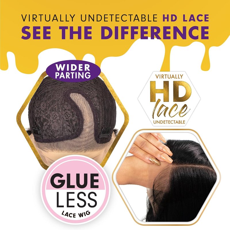 Sensationnel Butta Lace Wigs - Unit 47 Synthetic Lacefront with 5-Inch Deep Parting | Balayage Mocha Color