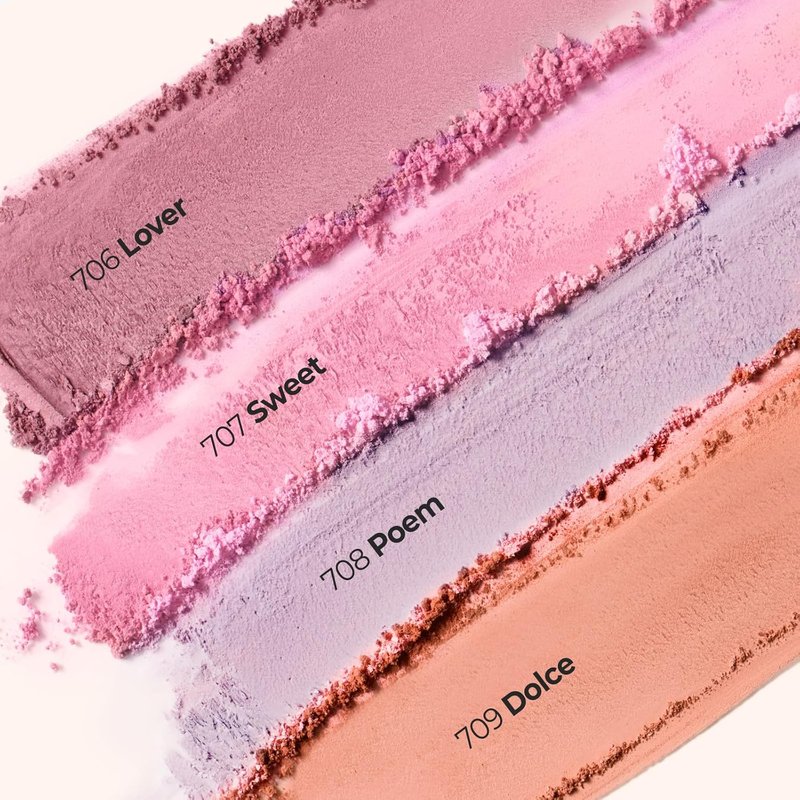 Laka Love Silk Blush - Radiant Buildable Powder Blush for Natural Glow | Long-Lasting Moisturizing Formula (#708 Poem)