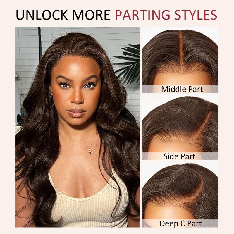 florrhair Natural Black 13×6 Lace Front Wig, 26 Inch HD Lace frontal Wavy Glueless Wigs,Synthetic Body Wavy Pre Plucked Wig with Baby Hair for Women Daily Party Use,Heat Resistant Fiber Wig
