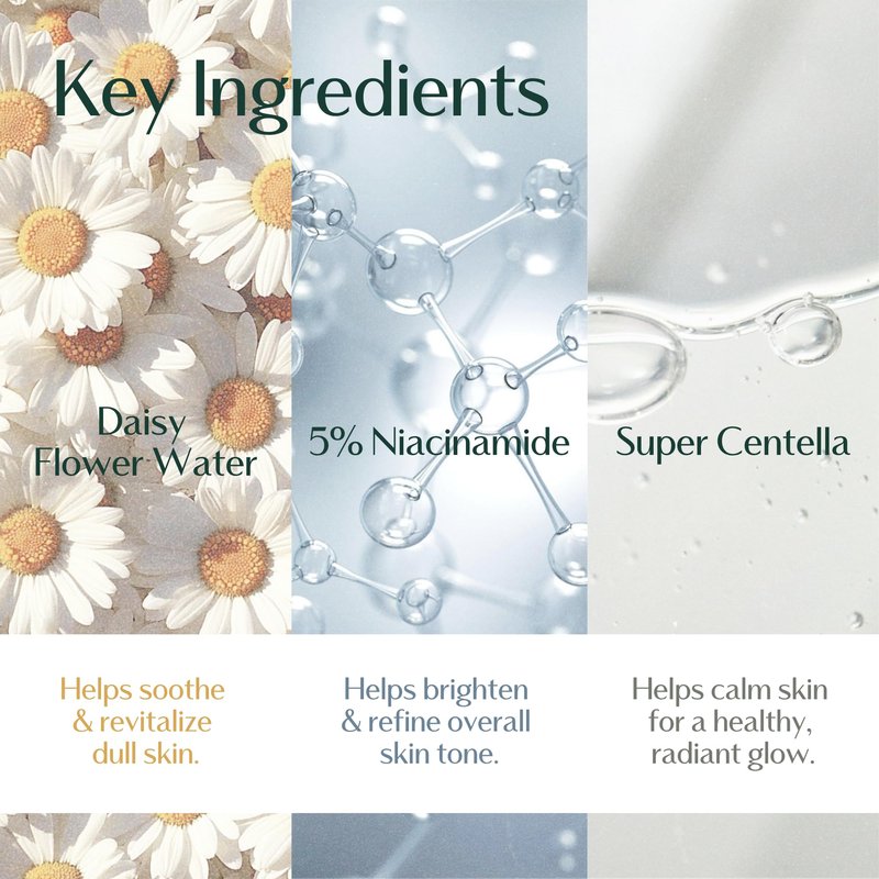 hersteller Little Drops Hi-light Ampoule 43ml, 1.5 Fl Oz Brightening Toning Moisturizing Calming Daisy Flower Extract Vegan Facial Skin Korean Skincare