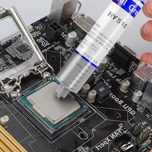 MoneyQiu HY510-50g (25g*2) Thermal Conductivity: >1.93W/m-k CPU Thermal heatsink Paste Silicone Grease Compound Non-Conductive for pc CPU gpu PS4 50 Gram