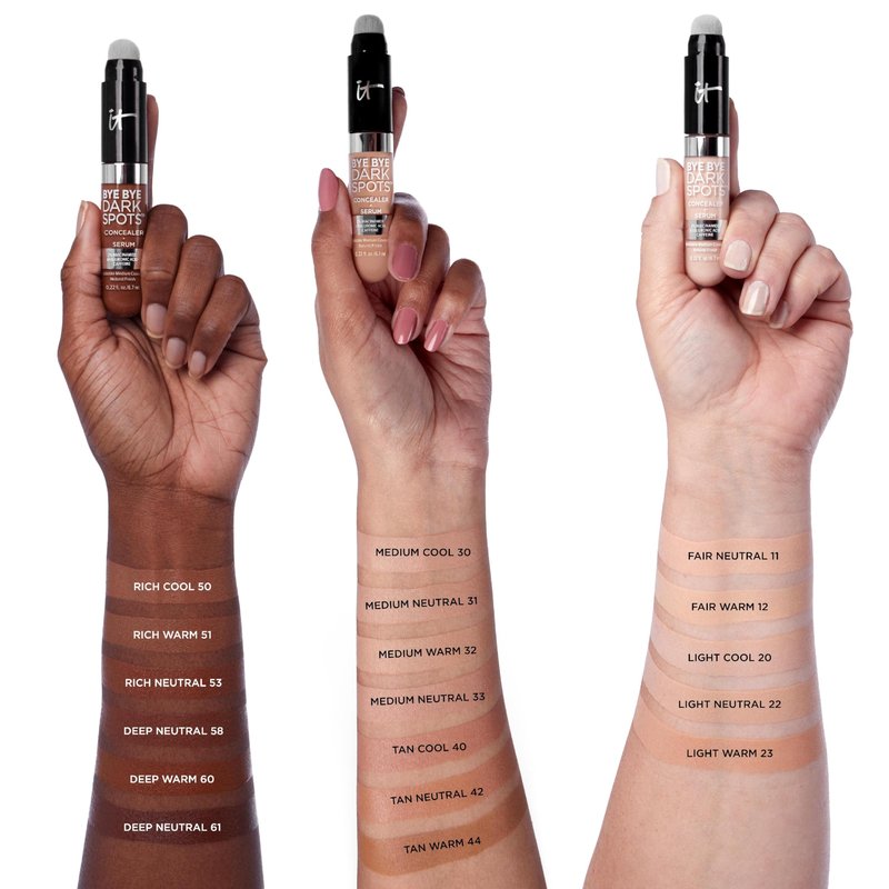 IT Cosmetics Bye Bye Dark Spots Concealer + Brightening Serum – 2% Niacinamide, Hyaluronic Acid & Caffeine - Medium Coverage, Natural Finish, All Skin Types – 31 Medium Neutral, 0.22 fl. oz