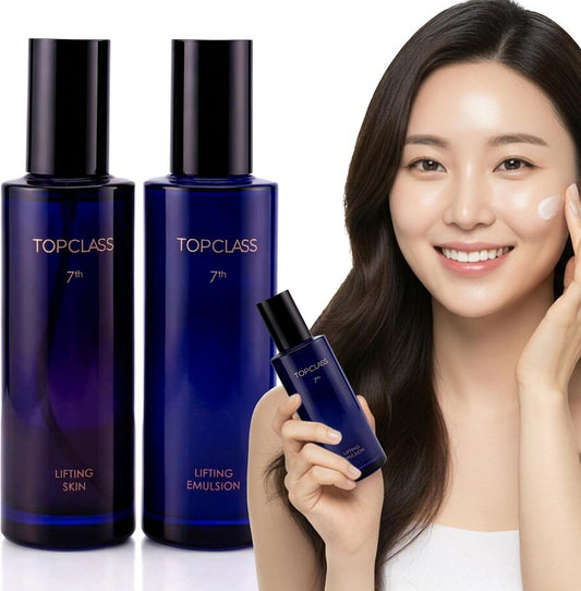Lifting Duo Set - Firming Toner & Emulsion with Triple Collagen | Anti-Aging Korean Skincare | 3.38 fl oz Each