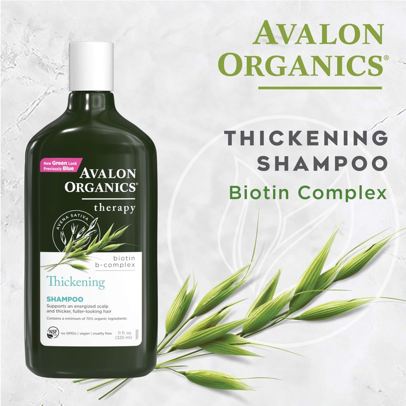 Avalon Organics All Natural Biotin B-Complex Therapy Shampoo, 11 Fl Oz
