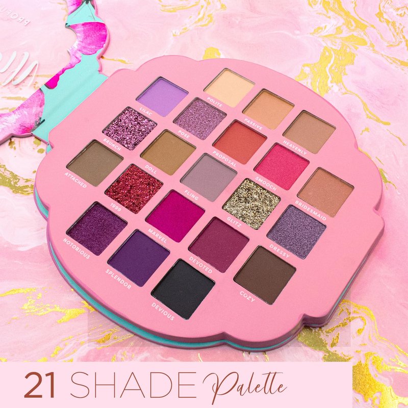 Profusion Cosmetics Afternoon Tea 21 Shades Eyeshadow Palette - Highly Pigmented with Matte & Shimmer Finishes, Blendable Texture for creating Natural to Dramatic Looks, Travel-Friendly Makeup