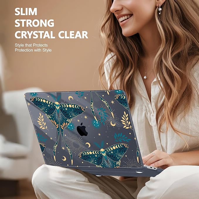 Lepeoac for MacBook Pro 16 inch Case 2019 2020 Release Model A2141, Plastic Hard Shell Cover with Keyboard Cover & Screen Protector for MacBook Pro 16 inch with Touch Bar & Touch ID - Butterfly P113