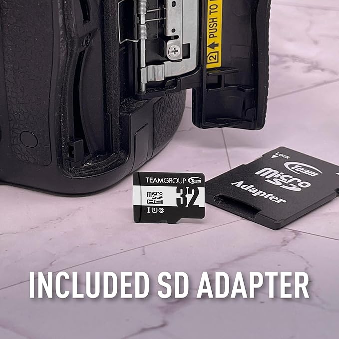 TEAMGROUP Micro 64GB 5 Pack UHS-I U1 Class 10 SDHC SDXC Read Speed up to 100MB/s High Speed Flash Meomry Card with Adapter for Camera, Surveillance, Full HD Shooting TUSDX64GCL10U63