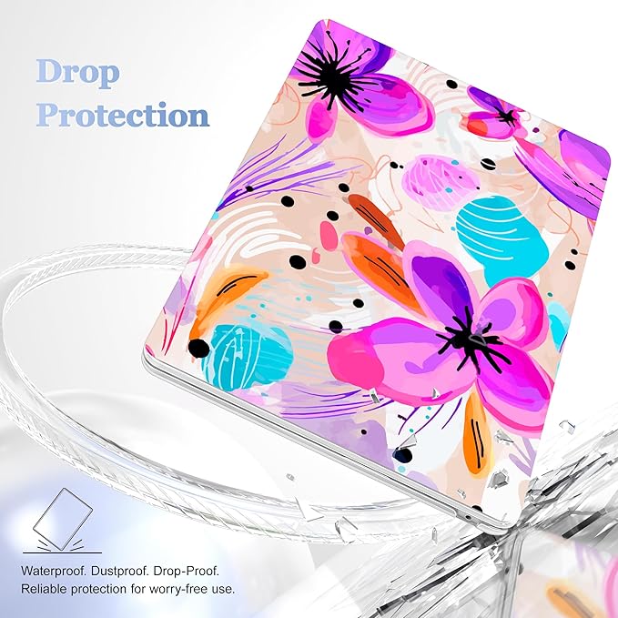 Lepeoac Case for 2026/2025/2024/2023 MacBook Air 15-inch Laptop Release M5 A3448 /M4 A3241 /M3 A3114 /M2 A2941, Stylish Protective Hard Shell Cover for MacBook Air 15.3 inch, Trendy Floral