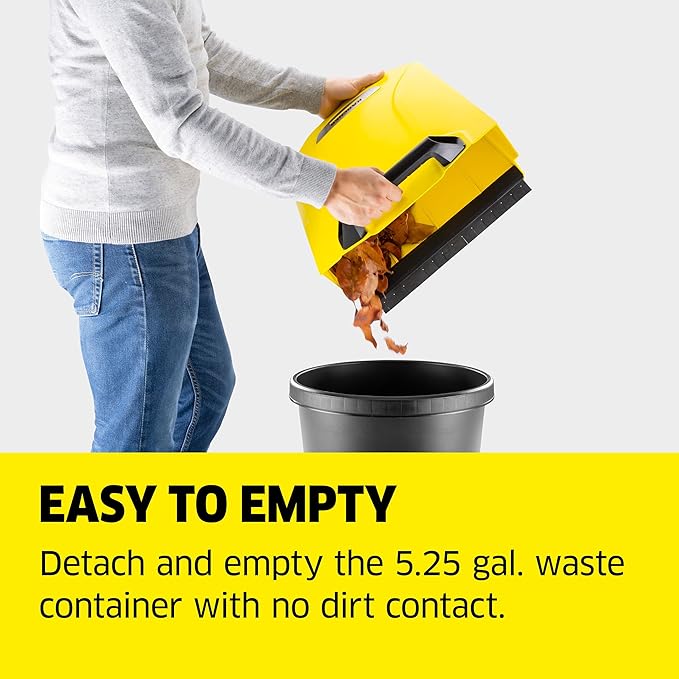 KÃ¤rcher Walk Behind Outdoor Push Sweeper S 4 Twin for Workshops, Warehouses or Garages - 5X Faster Than a Push Broom, 5.25 Gallon Capacity, 26.8" Sweeping Width