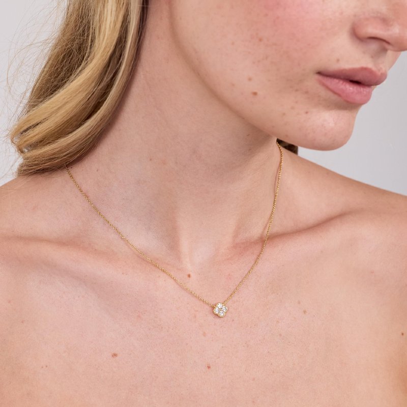 Electric Picks Camilla Clover Necklace for Women, 14k Gold Plated 4-Leaf Pendant Necklace, Designer-Inspired Lucky Charm Jewelry, Tarnish-Resistant Layering Necklace