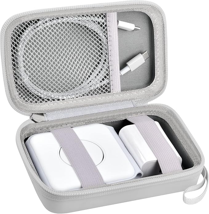 ANKHOH Travel Case for UCOMX for Nano/for Iseyyox/for LISEN/for RTOPS 3 in 1 Wireless Charger, Foldable Magnetic Charging Station Storage Holder Bag for Fast Charge Pad Cable Adapter, White-Box Only