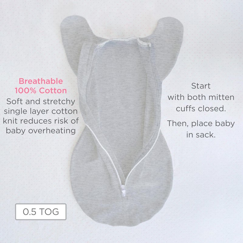SwaddleDesigns Transitional Swaddle Sack, Arms Up Half-Length Sleeves & Mitten Cuffs, Swaddle for Newborn Transition to Baby Sleep Sack Wearable Blanket, Medium, 3-6 month, 14-21 lb, Tiny Hedgehogs