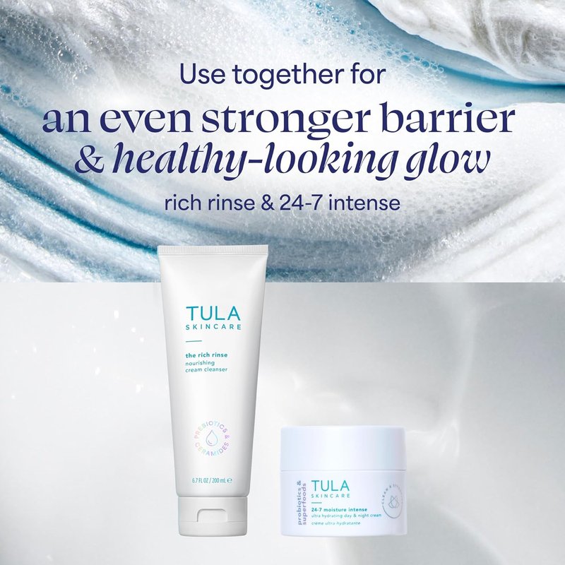 TULA Skincare 24/7 Moisture Intense Face Cream - Ultra Hydrating for Very Dry Skin | Prebiotic Extracts & Hyaluronic Acid