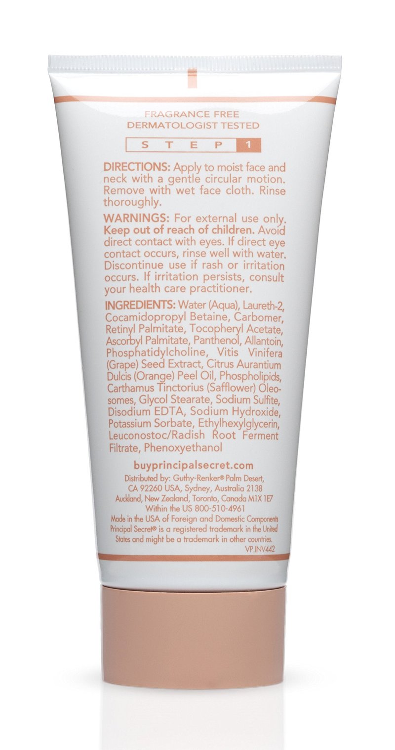 Principal Secret Advanced Gentle Deep 4-in-1 Cleanser for Women | Anti-Aging Face Wash with Vitamins A, C & E | Gentle Facial Cleanser, 6 oz