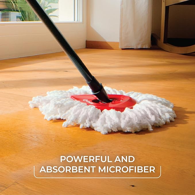 O-Cedar Sweep & Spin Mop Duo | EasyWring Mop + Strong Sweep Broom & Brush