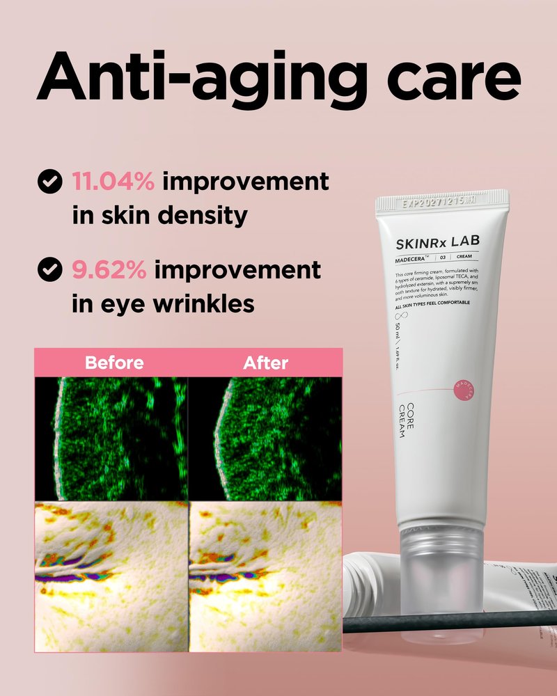 BEISIKS SKINRxLAB MadeCera Core Cream – Korean Anti-Aging Face Moisturizer with Ceramides, Peptides, Liposomal TECA for Deep Hydration, Firming, Plumping, Volumizing & Radiant Complexion, 1.69oz.