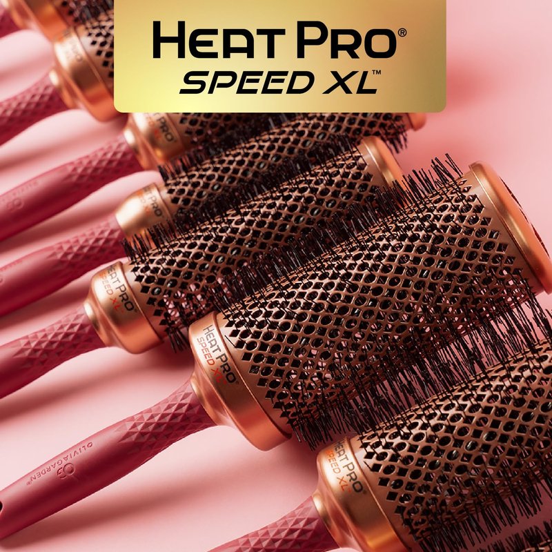 Olivia Garden HeatPro Speed XL | Extra-Long Thermal Round Hair Brush for Thick Hair - Professional Ceramic Design