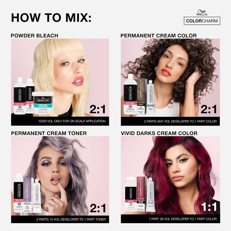 COLORCHARM Cream Hair Color Developer | 40 Volume | For Optimal Gray Blending and Rich Multi-Dimensional End Results | 4 Fl Oz